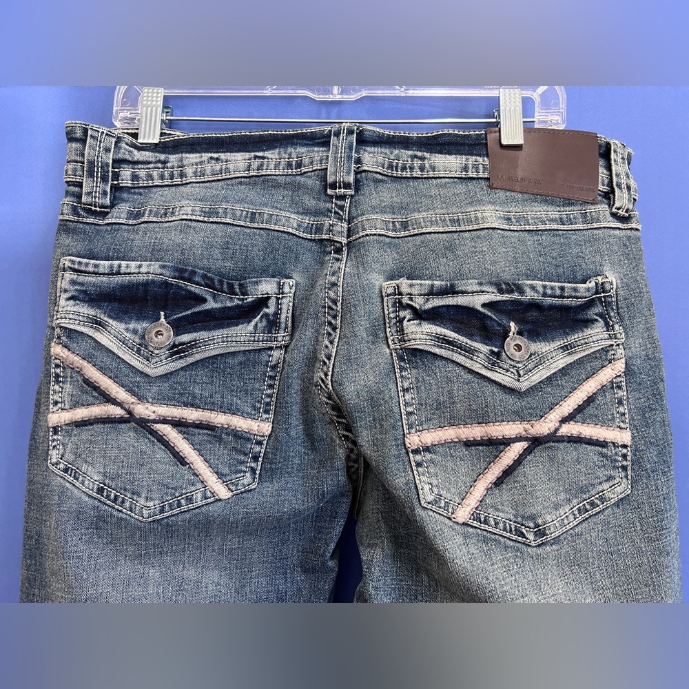 TK Axel Classic Slim Boot Cut Blue Denim Jeans - Picture 4 of 7